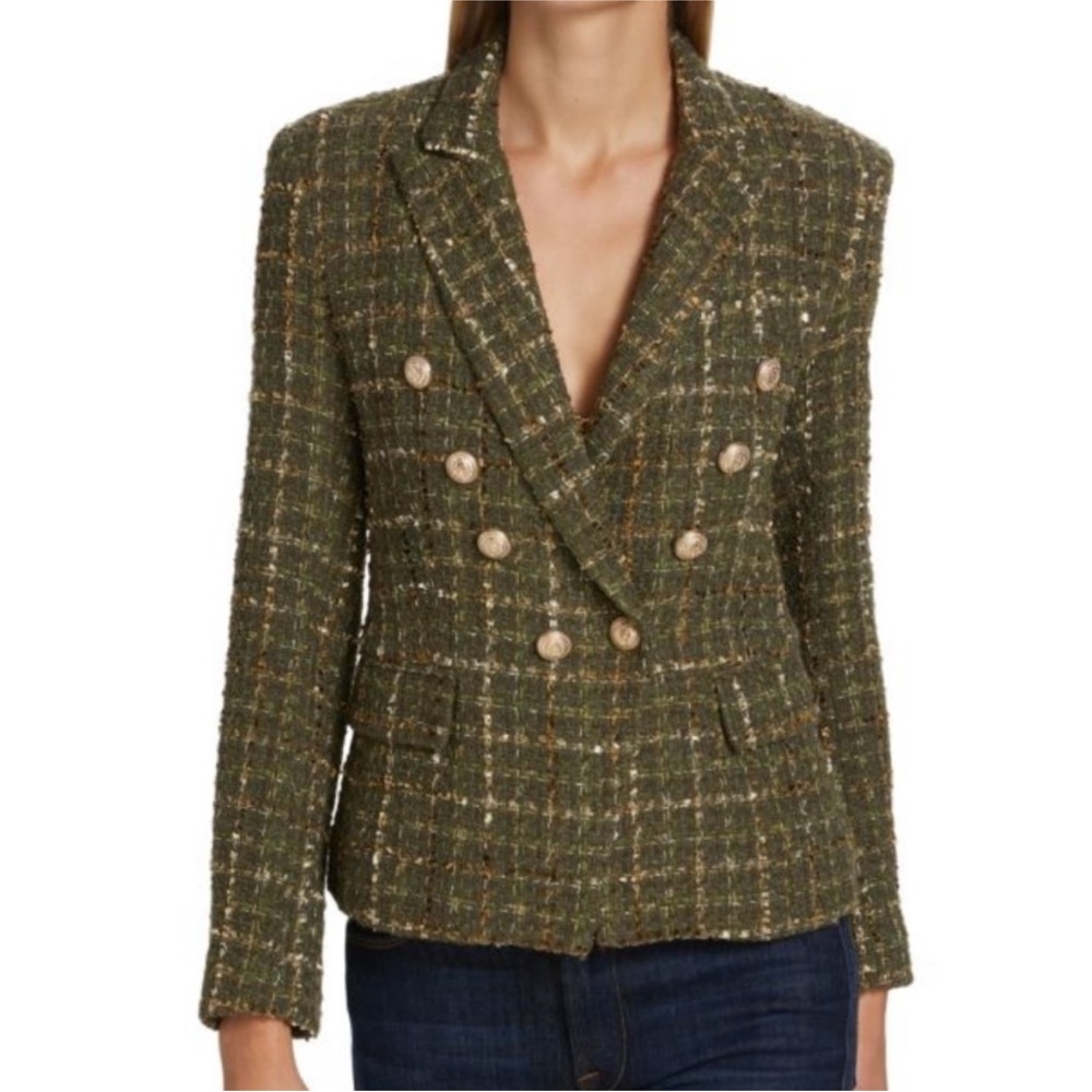 Generation Love Olive Tweed Blazer